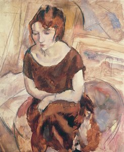 年轻女子，1925年（纸板上的油）